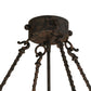 Meyda Lighting Freya 30" 6-Light Coffee Bean Semi-flush Mount Ceiling Light With Beige Statuario Idalight Shade Glass