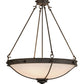 Meyda Lighting Freya 30" 6-Light Coffee Bean Semi-flush Mount Ceiling Light With Beige Statuario Idalight Shade Glass