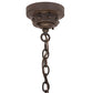 Meyda Lighting Freya 36" 10-Light Cafe Noir Chandelier With White Linen Textrene & Travertine Idalight Shade Glass