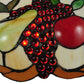 Meyda Lighting Fruit 20" 3-Light Mahogany Bronze Pendant Light With Multi-Colored Shade Glass