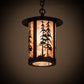 Meyda Lighting Fulton 10" Aged Copper Great Pines Pendant Light With Silver Mica Shade Glass