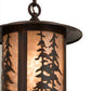 Meyda Lighting Fulton 10" Aged Copper Great Pines Pendant Light With Silver Mica Shade Glass