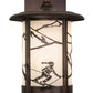Meyda Lighting Fulton 10" Antique Copper Alpine Solid Mount Wall Sconce With White Shade Glass