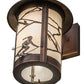Meyda Lighting Fulton 10" Antique Copper Alpine Solid Mount Wall Sconce With White Shade Glass