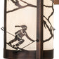 Meyda Lighting Fulton 10" Antique Copper Alpine Solid Mount Wall Sconce With White Shade Glass