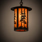 Meyda Lighting Fulton 10" Antique Copper Great Pines Pendant Light With Ambra Siena Idalight Shade Glass