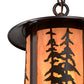 Meyda Lighting Fulton 10" Antique Copper Great Pines Pendant Light With Ambra Siena Idalight Shade Glass