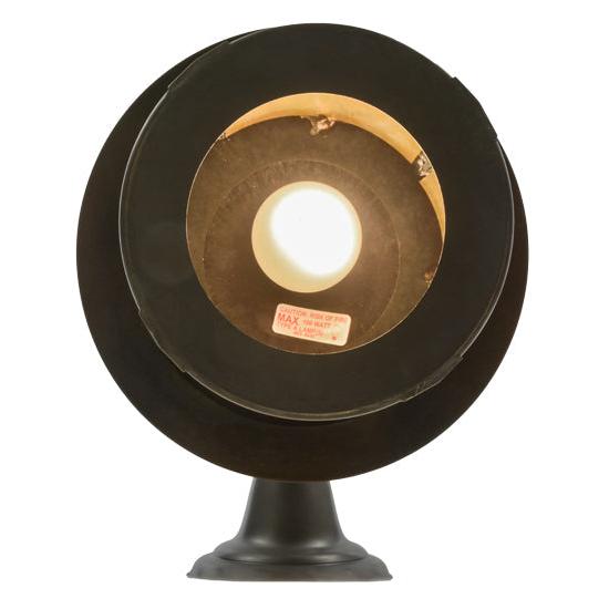 Meyda Lighting Fulton 10" Brown Hanging Wall Sconce With Beige Iridescent Shade Glass