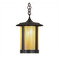 Meyda Lighting Fulton 10" Brown Pendant Light With Beige Iridescent Shade Glass