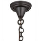 Meyda Lighting Fulton 10" Brown Pendant Light With Beige Iridescent Shade Glass
