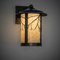 Meyda Lighting Fulton 10" Craftsman Brown Branches Wall Sconce With Beige Art Shade Glass
