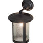 Meyda Lighting Fulton 10" Craftsman Brown Prime Solid Mount Wall Sconce With Clear Granite Shade