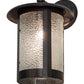 Meyda Lighting Fulton 10" Craftsman Brown Prime Solid Mount Wall Sconce With Clear Granite Shade