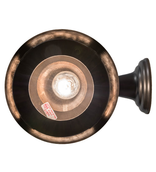 Meyda Lighting Fulton 10" Craftsman Brown Prime Solid Mount Wall Sconce With Clear Granite Shade