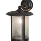 Meyda Lighting Fulton 10" Craftsman Brown Prime Solid Mount Wall Sconce With Clear Granite Shade