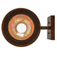 Meyda Lighting Fulton 10" Hammered Vintage Copper Branches Solid Mount Wall Sconce With Beige Earth Marble Shade