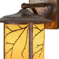 Meyda Lighting Fulton 10" Hammered Vintage Copper Branches Solid Mount Wall Sconce With Beige Earth Marble Shade