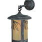 Meyda Lighting Fulton 10" Verdigris Lone Pine Hanging Wall Sconce With Beige Iridescent Shade Glass
