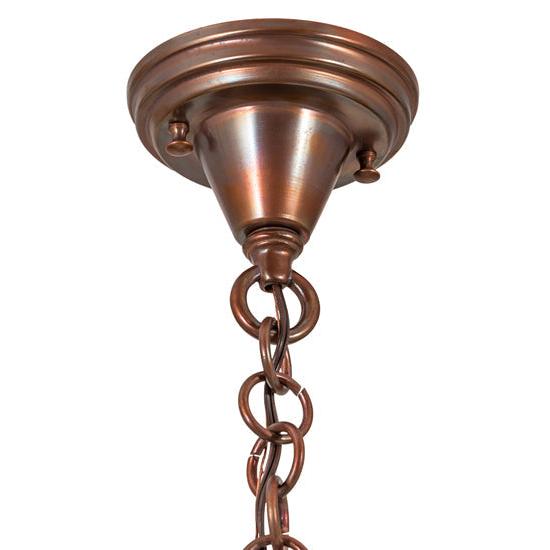 Meyda Lighting Fulton 10" Vintage Copper Pendant Light With Clear Seeded Shade Glass
