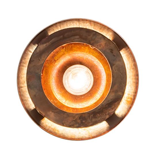 Meyda Lighting Fulton 10" Vintage Copper Pendant Light With Clear Seeded Shade Glass