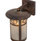Meyda Lighting Fulton 10" Vintage Copper Personalized Monogram Solid Mount Wall Sconce With Clear Frosted Seeded Shade Glass