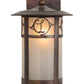 Meyda Lighting Fulton 10" Vintage Copper Personalized Monogram Solid Mount Wall Sconce With Clear Frosted Seeded Shade Glass