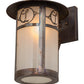 Meyda Lighting Fulton 10" Vintage Copper Personalized Monogram Solid Mount Wall Sconce With Clear Frosted Seeded Shade Glass
