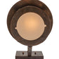 Meyda Lighting Fulton 10" Vintage Copper Personalized Monogram Solid Mount Wall Sconce With Clear Frosted Seeded Shade Glass