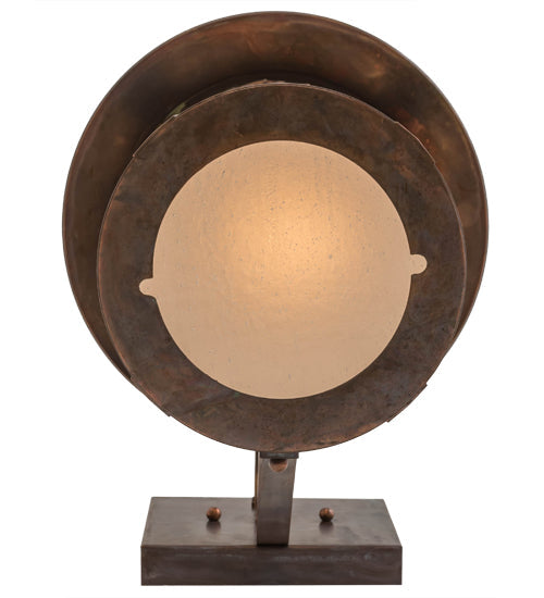 Meyda Lighting Fulton 10" Vintage Copper Personalized Monogram Solid Mount Wall Sconce With Clear Frosted Seeded Shade Glass