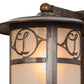 Meyda Lighting Fulton 10" Vintage Copper Personalized Monogram Solid Mount Wall Sconce With Clear Frosted Seeded Shade Glass