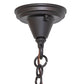 Meyda Lighting Fulton 10" Wrought Iron Prime Pendant Light With Clear Seeded Shade Glass