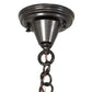 Meyda Lighting Fulton 12" Brown Pendant Light With Amber Mica Shade Glass