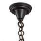 Meyda Lighting Fulton 12" Brown Pendant Light With Beige Iridescent Shade Glass