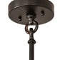 Meyda Lighting Fulton 12" Craftsman Brown On Brass Personalized Monogram Pendant Light With Beige Art Shade Glass