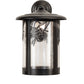 Meyda Lighting Fulton 12" Craftsman Brown On Brass Winter Pine Solid Mount Wall Sconce With Clear Seeded Shade Glass