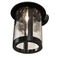 Meyda Lighting Fulton 12" Craftsman Brown On Brass Winter Pine Solid Mount Wall Sconce With Clear Seeded Shade Glass