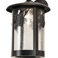 Meyda Lighting Fulton 12" Craftsman Brown On Brass Winter Pine Solid Mount Wall Sconce With Clear Seeded Shade Glass