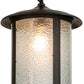 Meyda Lighting Fulton 12" Craftsman Brown Prime Flush Mount Light With Clear Granite Shade Glass