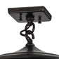 Meyda Lighting Fulton 12" Craftsman Brown Prime Flush Mount Light With Clear Granite Shade Glass