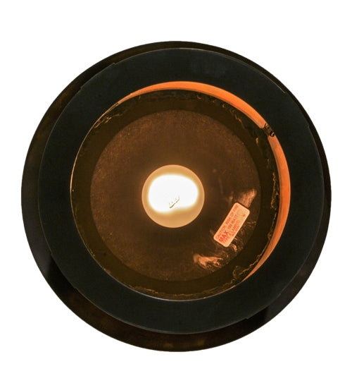 Meyda Lighting Fulton 12" Craftsman Brown Prime Pendant Light With Frosted Honey Art Shade Glass