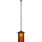 Meyda Lighting Fulton 12" Craftsman Brown Prime Pendant Light With Frosted Honey Art Shade Glass
