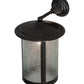 Meyda Lighting Fulton 12" Craftsman Brown Prime Solid Mount Wall Sconce With Clear Granite Shade