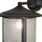 Meyda Lighting Fulton 12" Craftsman Brown Prime Solid Mount Wall Sconce With Clear Granite Shade