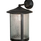 Meyda Lighting Fulton 12" Craftsman Brown Prime Solid Mount Wall Sconce With Clear Granite Shade