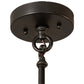 Meyda Lighting Fulton 12" Craftsman Brown Winter Pine Pendant Light With Beige Shade Glass