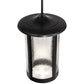 Meyda Lighting Fulton 12" Flat Black Prime Pendant Light With Clear Seeded Shade Glass