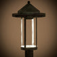 Meyda Lighting Fulton 12" Verdigris Prime Post Mount Light
