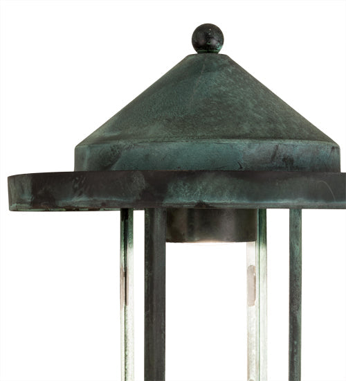 Meyda Lighting Fulton 12" Verdigris Prime Post Mount Light