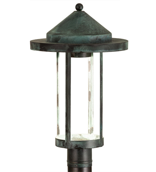 Meyda Lighting Fulton 12" Verdigris Prime Post Mount Light