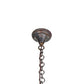 Meyda Lighting Fulton 12" Vintage Copper Bear Creek Pendant Light With Beige Art Shade